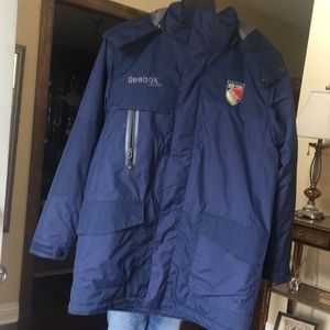 NWT MENS New York RANGERS PARKA, Medium, 3/4 length